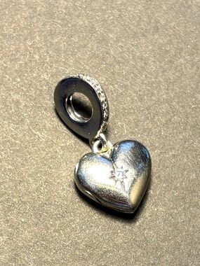 Pandora Sterling Silver Heart Charm S925 Genuine Bracelet Charm